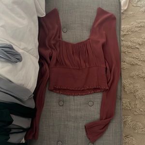 LA hearts, size medium, PacSun, lightly worn, cinched, long sleeve